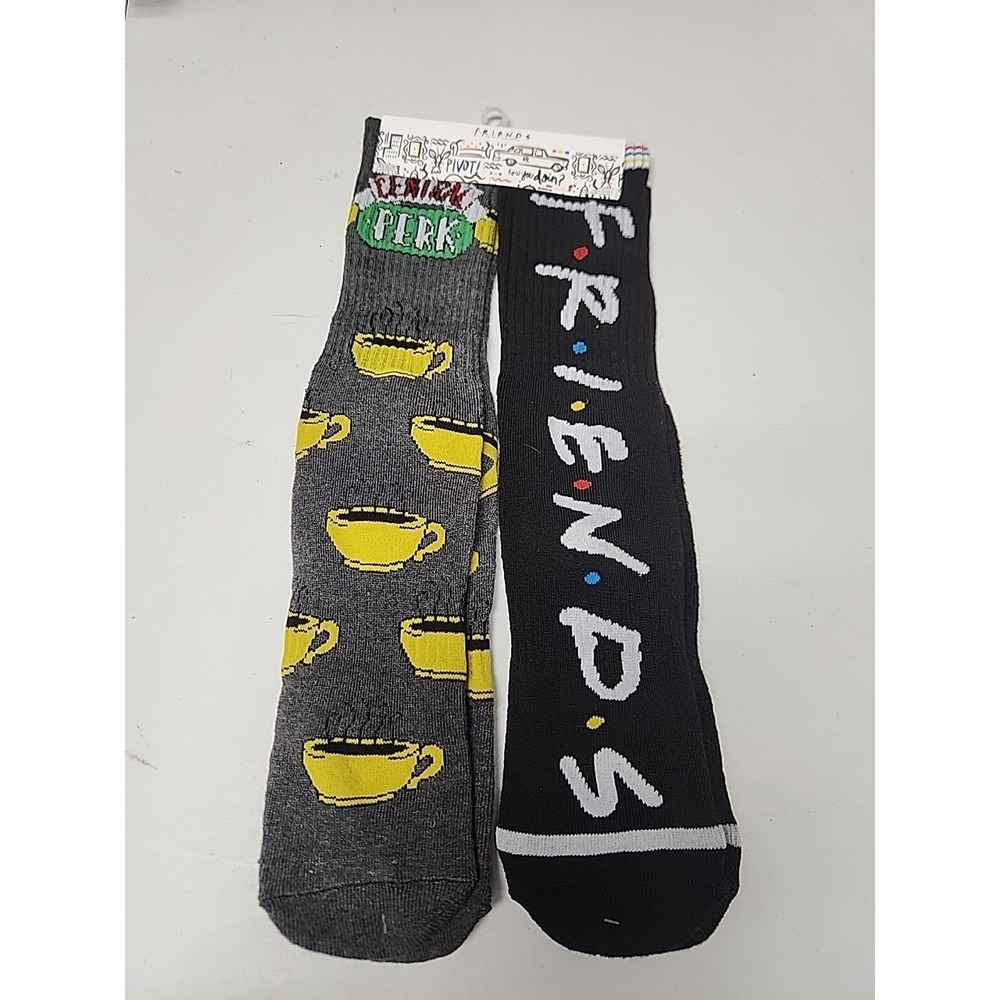 F.R.I.E.N.D.S Crew Socks 2 Pack Size 6-12 (6 sets=12 socks total)